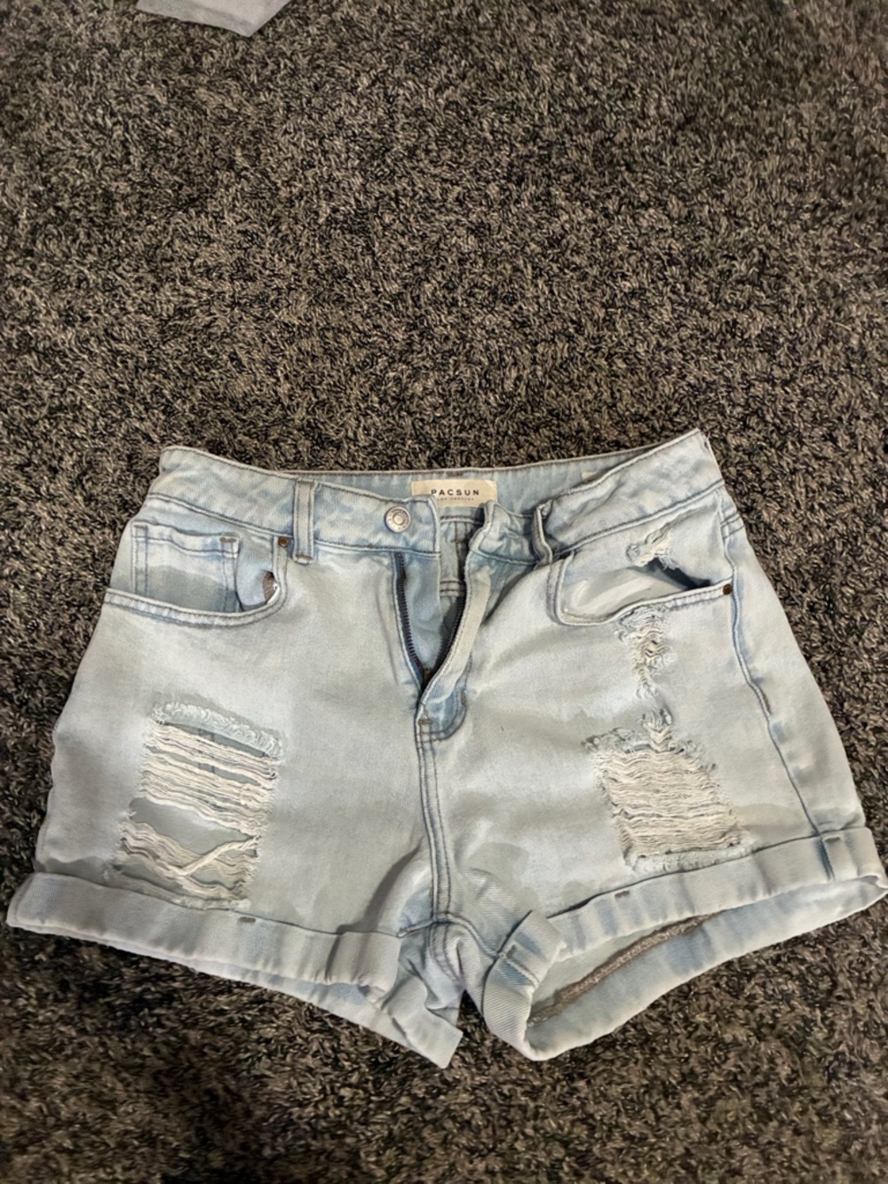 PacSun Light Wash Distressed Denim Shorts